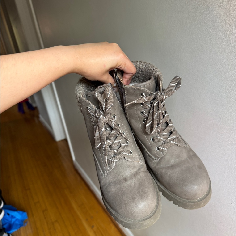 Call It Spring Gray Combat Boots